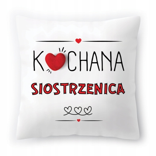 Poduszka Dla Siostrzenicy na Urodziny Prezent z Nadrukiem ze Zdjęciem