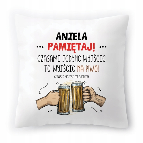 Poduszka Dla Anieli na Urodziny Imieniny Prezent z Nadrukiem ze Zdjęciem