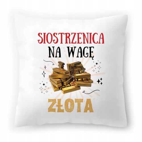 Poduszka Dla Siostrzenicy na Urodziny Prezent z Nadrukiem ze Zdjęciem