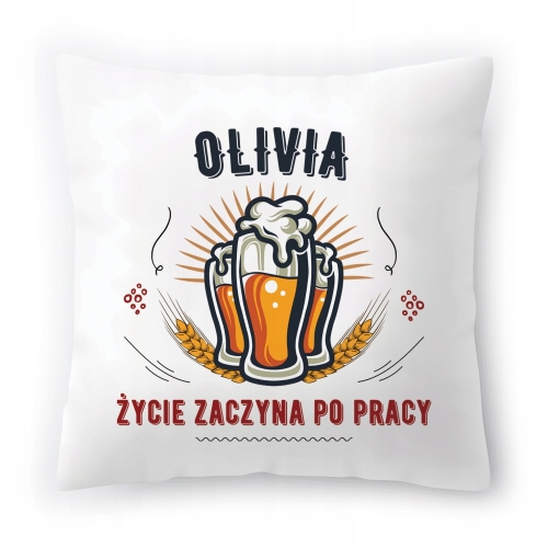 Poduszka Dla Olivii na Urodziny Imieniny Prezent z Nadrukiem ze Zdjęciem