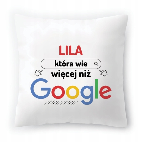 Poduszka Lili na Urodziny na Prezent z Nadrukiem ze Zdjęciem