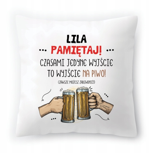 Poduszka Lili na Urodziny na Prezent z Nadrukiem ze Zdjęciem