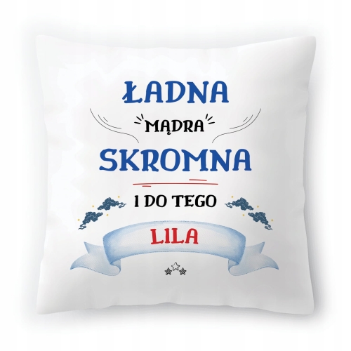 Poduszka Lili na Urodziny na Prezent z Nadrukiem ze Zdjęciem