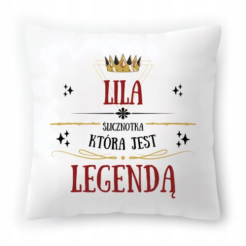 Poduszka Lili na Urodziny na Prezent z Nadrukiem ze Zdjęciem