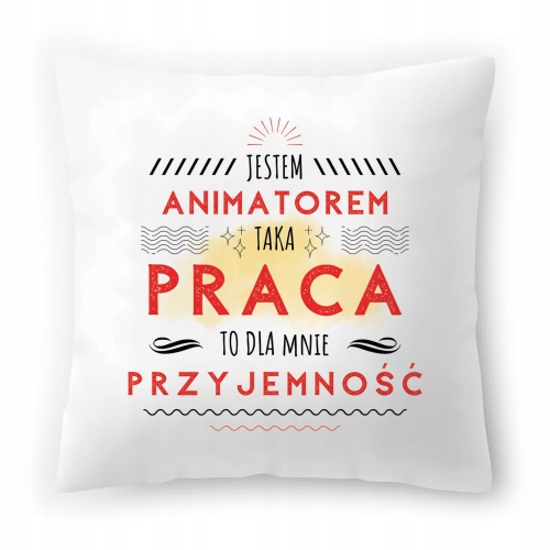 Poduszka Dla Animatora na Urodziny na Prezent z Nadrukiem ze Zdjęciem