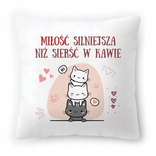 Poduszka Kotki Koteczki na Urodziny na Prezent z Nadrukiem ze Zdjęciem