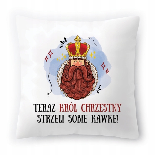 Poduszka Dla Chrzestnego na Urodziny Prezent z Nadrukiem ze Zdjęciem