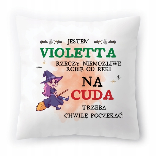 Poduszka Dla Violetty na Urodziny Imieniny Prezent z Nadrukiem ze Zdjęciem