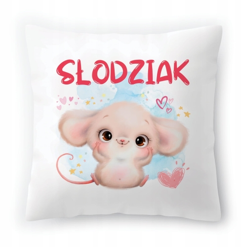 Poduszka Myszki na Urodziny na Prezent z Nadrukiem ze Zdjęciem