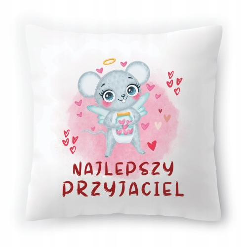 Poduszka Myszki na Urodziny na Prezent z Nadrukiem ze Zdjęciem