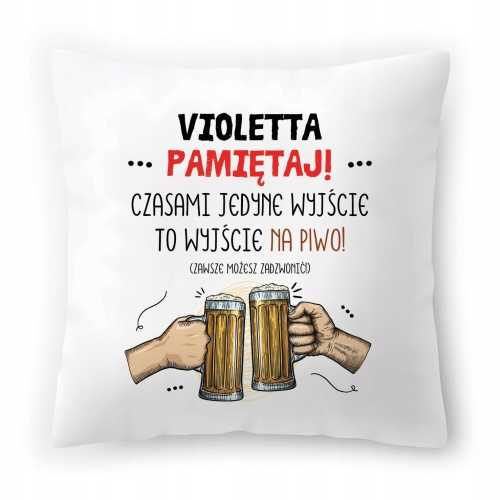 Poduszka Dla Violetty na Urodziny Imieniny Prezent z Nadrukiem ze Zdjęciem