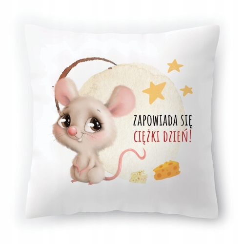 Poduszka Myszki na Urodziny na Prezent z Nadrukiem ze Zdjęciem