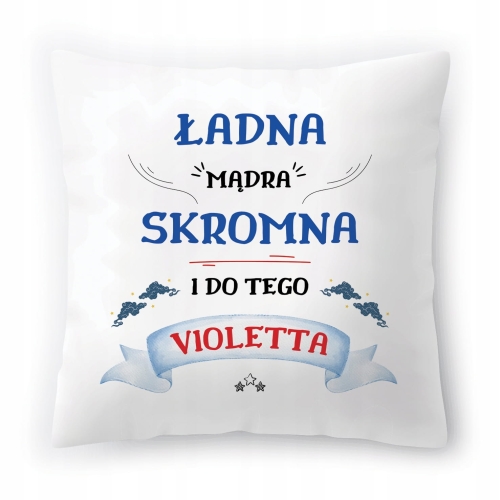Poduszka Dla Violetty na Urodziny Imieniny Prezent z Nadrukiem ze Zdjęciem