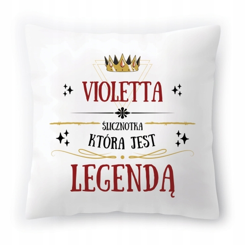Poduszka Dla Violetty na Urodziny Imieniny Prezent z Nadrukiem ze Zdjęciem