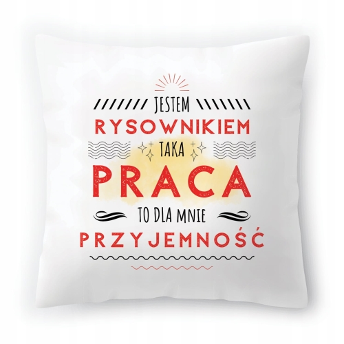 Poduszka Dla Rysownika na Urodziny na Prezent z Nadrukiem ze Zdjęciem