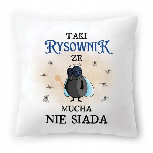 Poduszka Dla Rysownika na Urodziny na Prezent z Nadrukiem ze Zdjęciem