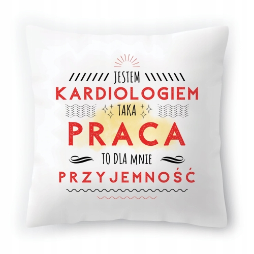 Poduszka Dla Kardiologa na Urodziny na Prezent z Nadrukiem ze Zdjęciem