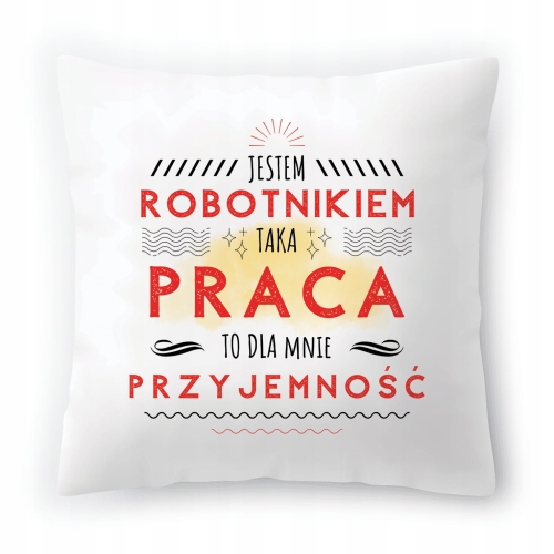 Poduszka Dla Robotnika na Urodziny na Prezent z Nadrukiem ze Zdjęciem