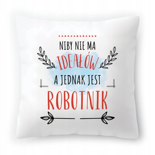 Poduszka Dla Robotnika na Urodziny na Prezent z Nadrukiem ze Zdjęciem