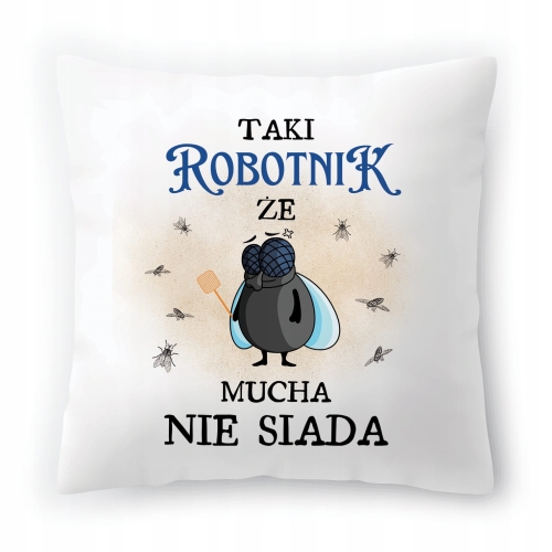 Poduszka Dla Robotnika na Urodziny na Prezent z Nadrukiem ze Zdjęciem