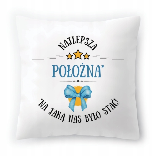 Poduszka Dla Położnej na Urodziny na Prezent z Nadrukiem ze Zdjęciem