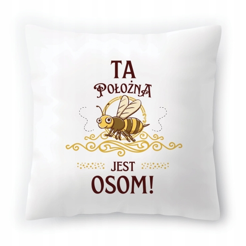 Poduszka Dla Położnej na Urodziny na Prezent z Nadrukiem ze Zdjęciem