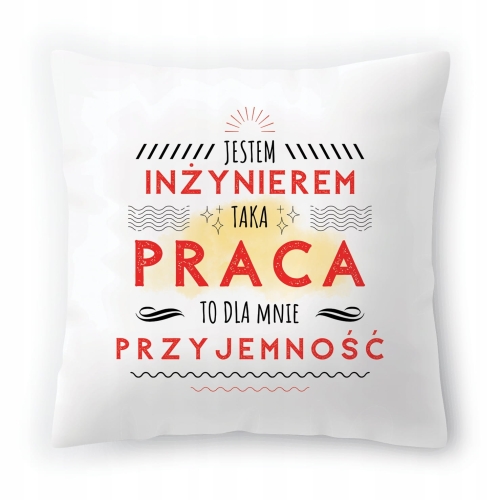 Poduszka Dla Inżyniera na Urodziny na Prezent z Nadrukiem ze Zdjęciem
