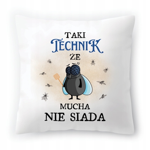 Poduszka Dla Technika na Urodziny na Prezent z Nadrukiem ze Zdjęciem