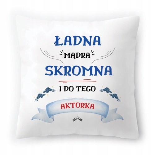 Poduszka Dla Aktorki na Urodziny na Prezent z Nadrukiem ze Zdjęciem