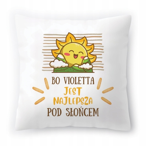 Poduszka Dla Violetty na Urodziny Imieniny Prezent z Nadrukiem ze Zdjęciem