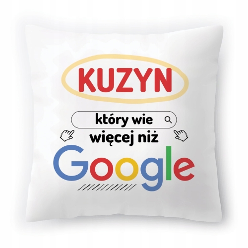 Poduszka Dla Kuzyna na Urodziny Imieniny Prezent z Nadrukiem ze Zdjęciem