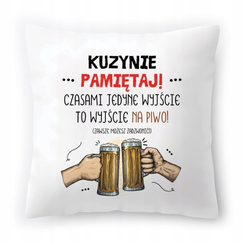 Poduszka Dla Kuzyna na Urodziny Imieniny Prezent z Nadrukiem ze Zdjęciem