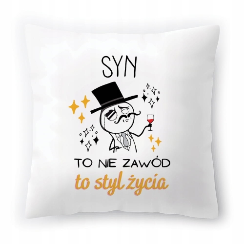 Poduszka Dla Syna Synusia na Urodziny Prezent z Nadrukiem ze Zdjęciem