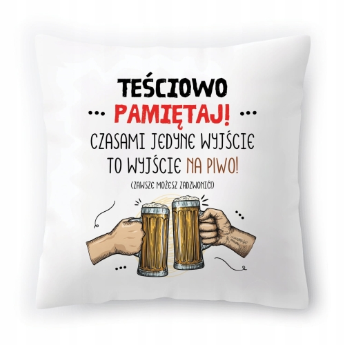 Poduszka Dla Teściowej Urodziny Imieniny Prezent z Nadrukiem ze Zdjęciem