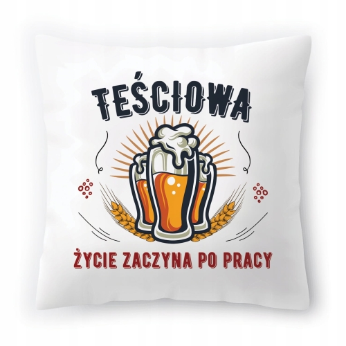 Poduszka Dla Teściowej Urodziny Imieniny Prezent z Nadrukiem ze Zdjęciem