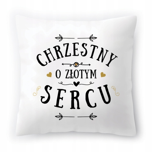 Poduszka Dla Chrzestnego Urodziny Prezent z Nadrukiem ze Zdjęciem