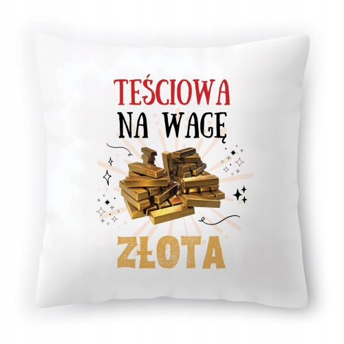 Poduszka Dla Teściowej Urodziny Imieniny Prezent z Nadrukiem ze Zdjęciem