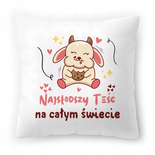 Poduszka Dla Teścia na Urodziny Prezent z Nadrukiem ze Zdjęciem