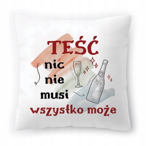 Poduszka Dla Teścia na Urodziny Prezent z Nadrukiem ze Zdjęciem