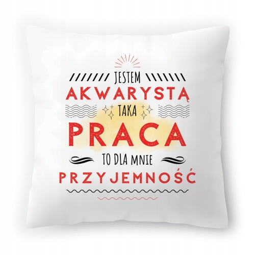 Poduszka Dla Akwarysty Urodziny Imieniny Prezent z Nadrukiem ze Zdjęciem
