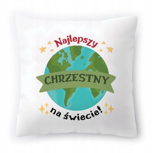Poduszka Dla Chrzestnego Urodziny Prezent z Nadrukiem ze Zdjęciem