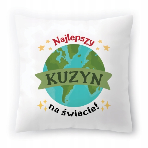 Poduszka Dla Kuzyna na Urodziny Imieniny Prezent z Nadrukiem ze Zdjęciem