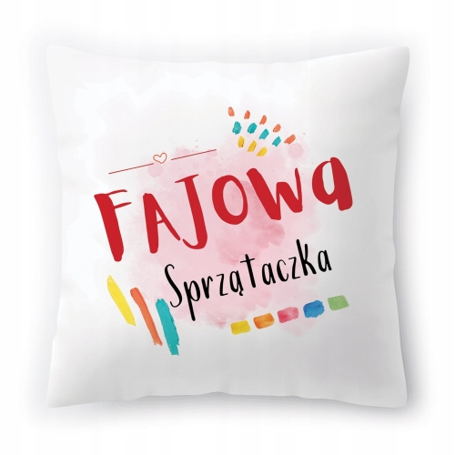 Poduszka Dla Sprzątaczki na Urodziny Prezent z Nadrukiem ze Zdjęciem