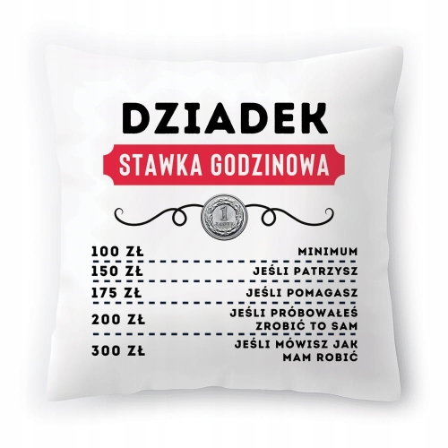 Poduszka Dla Dziadka Dziadzia Urodziny Prezent z Nadrukiem ze Zdjęciem