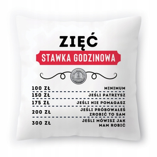 Poduszka Dla Zięcia na Urodziny Imieniny Prezent z Nadrukiem ze Zdjęciem