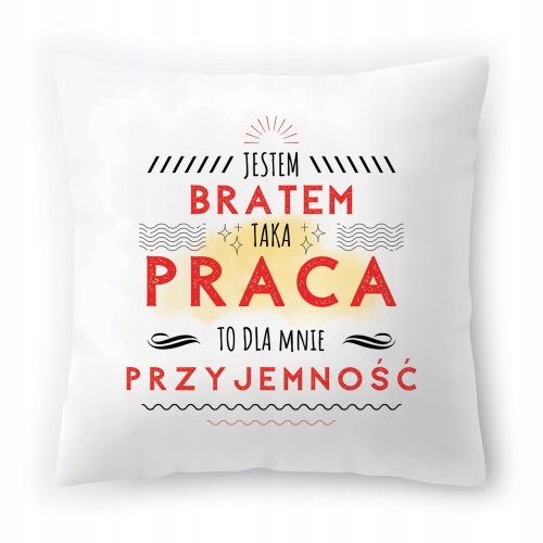Poduszka Dla Brata Braciszka na Urodziny Prezent z Nadrukiem ze Zdjęciem