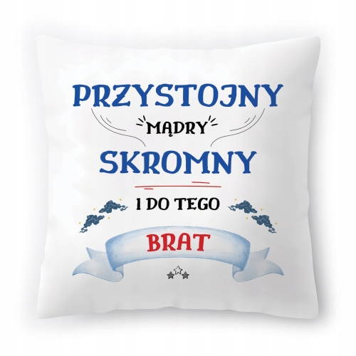 Poduszka Dla Brata Braciszka na Urodziny Prezent z Nadrukiem ze Zdjęciem