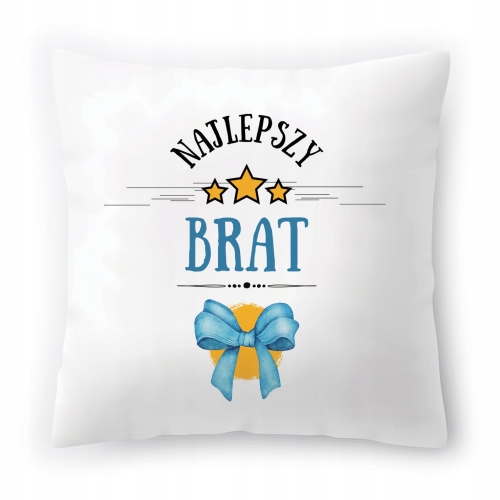 Poduszka Dla Brata Braciszka na Urodziny Prezent z Nadrukiem ze Zdjęciem