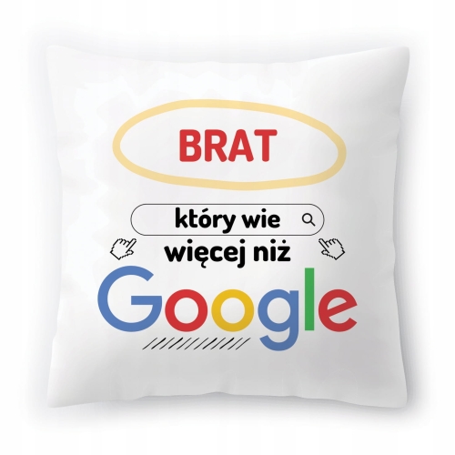 Poduszka Dla Brata Braciszka na Urodziny Prezent z Nadrukiem ze Zdjęciem