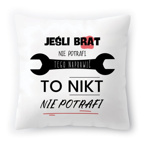 Poduszka Dla Brata Braciszka na Urodziny Prezent z Nadrukiem ze Zdjęciem